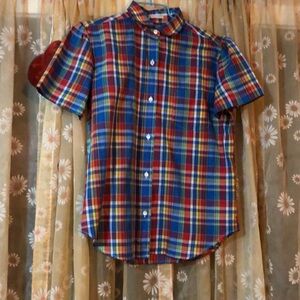 Vintage 1980's rainbow check print shirt